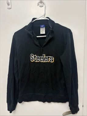 Steelers Quarter Zip Reebok size medium black
